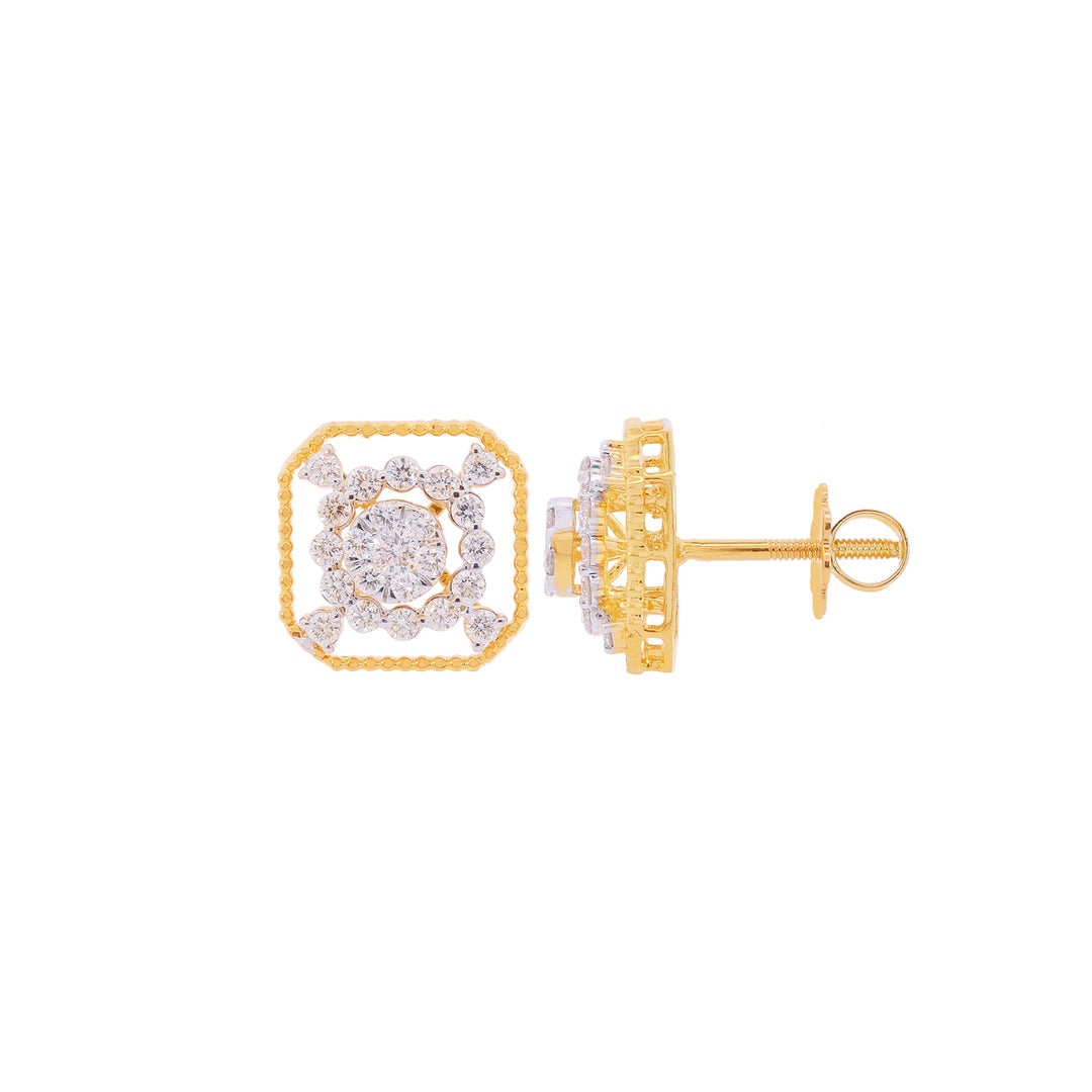 0.83Ct VVS/FG Diamond Earrings in 18K Gold