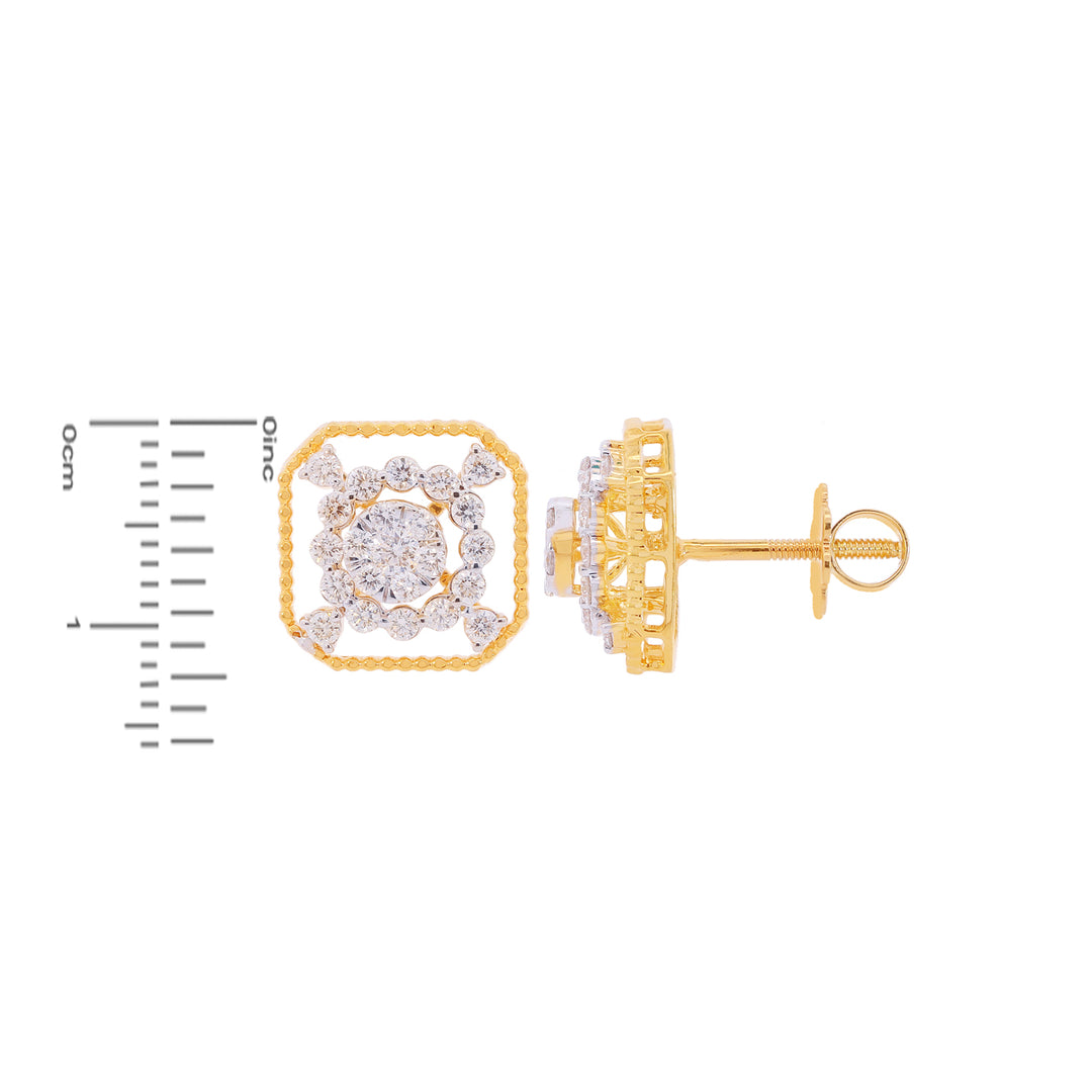 0.83Ct VVS/FG Diamond Earrings in 18K Gold
