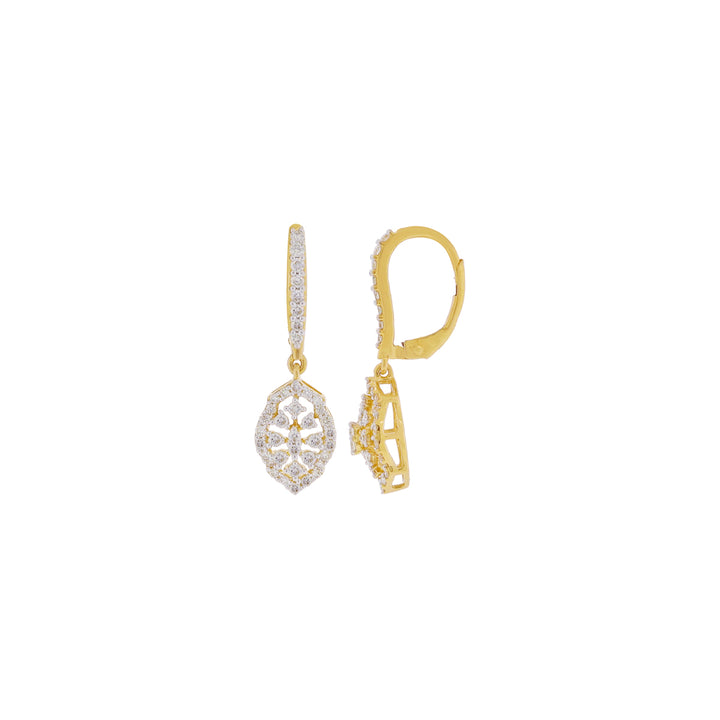0.81Ct VVS/FG Diamond Clipon Earrings in 18K Gold