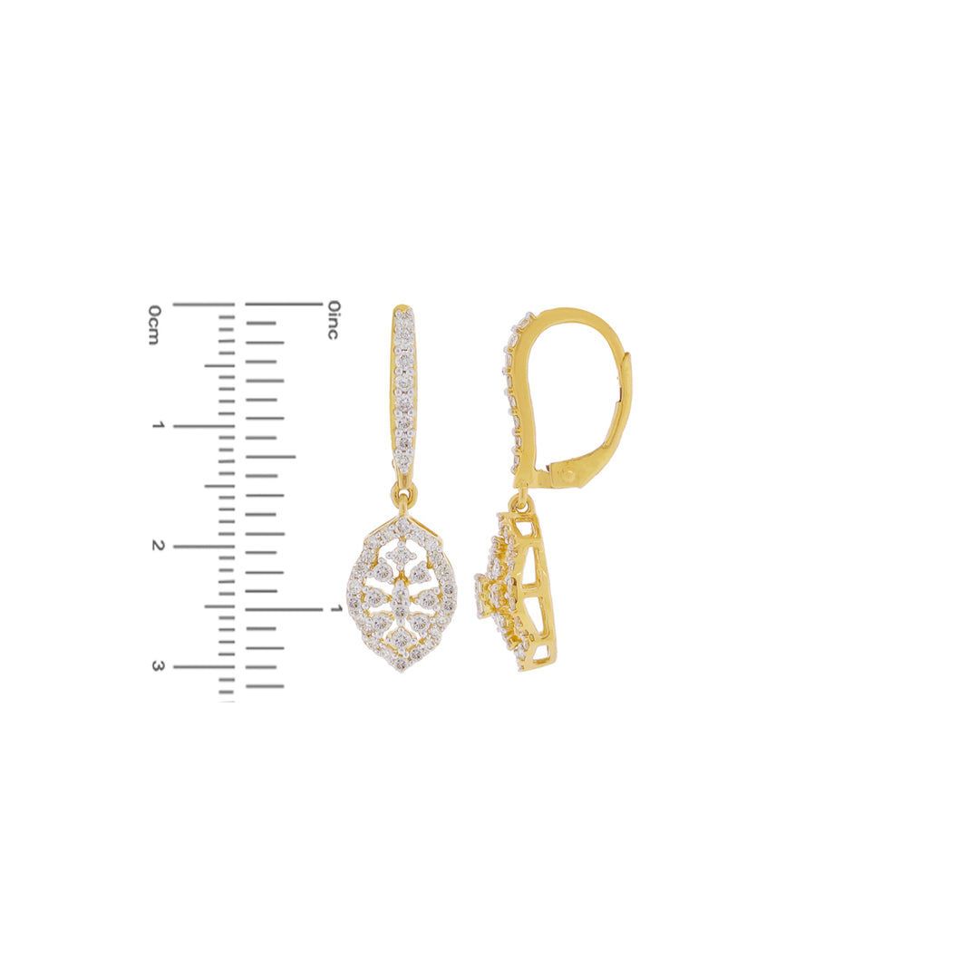 0.81Ct VVS/FG Diamond Clipon Earrings in 18K Gold