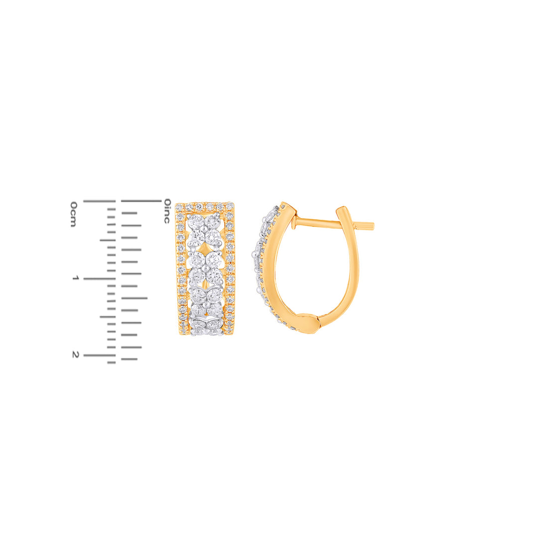 1.00Ct VVS/FG Diamond Clipon Earrings in 18K Gold