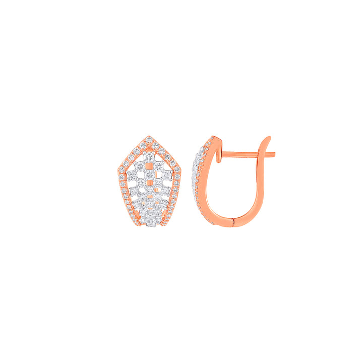 0.83Ct VVS/FG Diamond Clipon Earrings in 18K Rose Gold