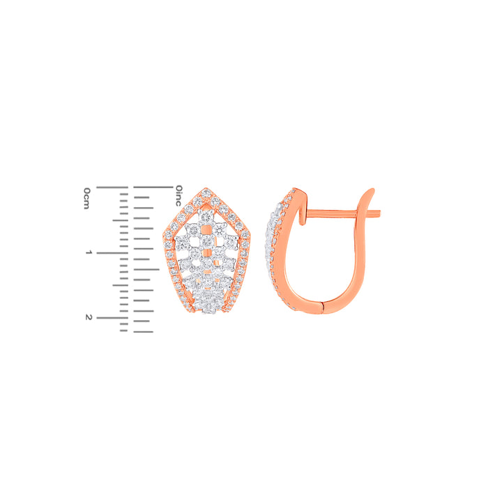 0.83Ct VVS/FG Diamond Clipon Earrings in 18K Rose Gold