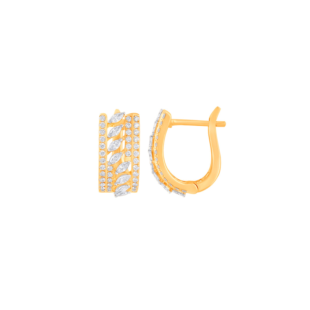 0.98Ct VVS/FG Diamond Clipon Earrings in 18K Gold