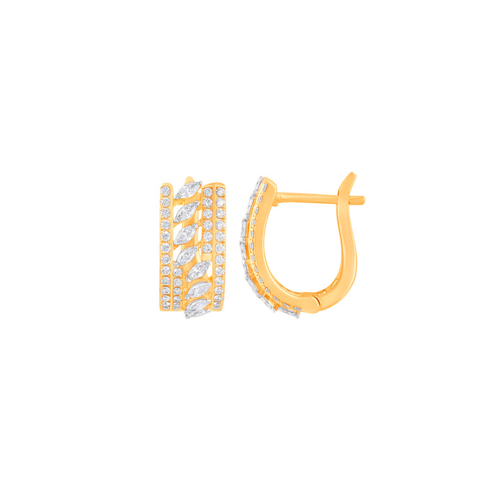 0.98Ct VVS/FG Diamond Clipon Earrings in 18K Gold