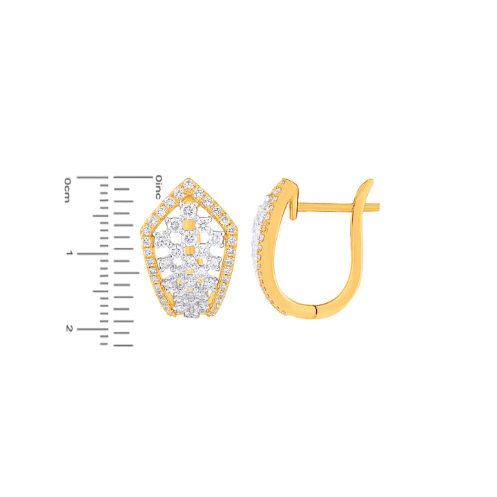 0.80Ct VVS/FG Diamond Clipon Earrings in 18K Gold