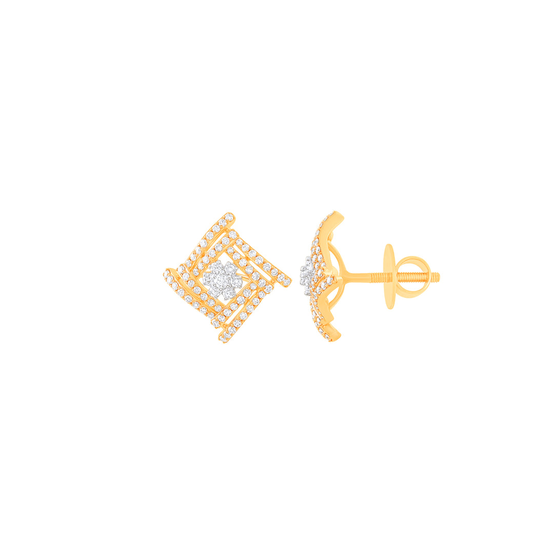 0.77Ct VVS/FG Diamond Earrings in 18K Gold