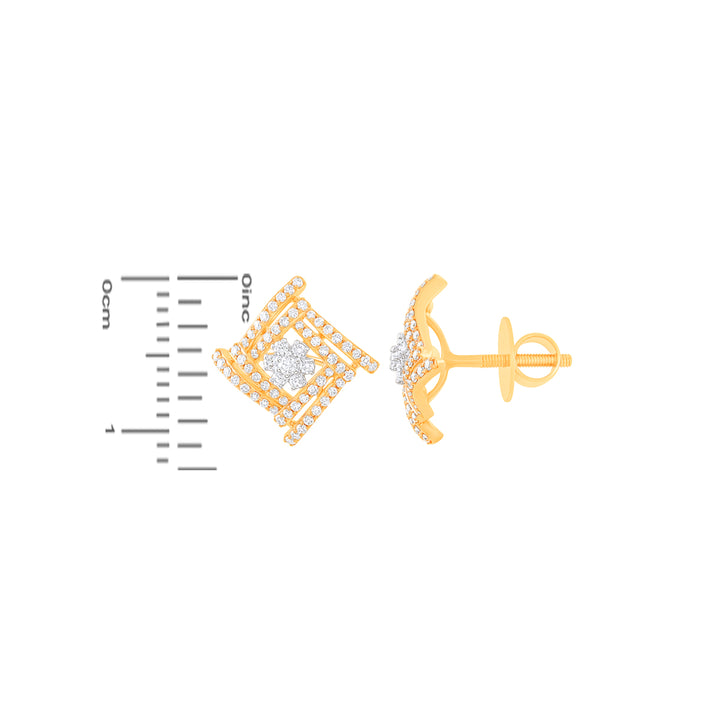 0.77Ct VVS/FG Diamond Earrings in 18K Gold