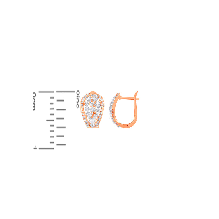 0.90Ct VVS/FG Diamond Clipon Earrings in 18K Rose Gold