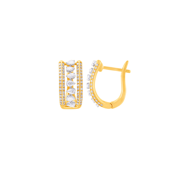 0.87Ct VVS/FG Diamond Clipon Earrings in 18K Gold