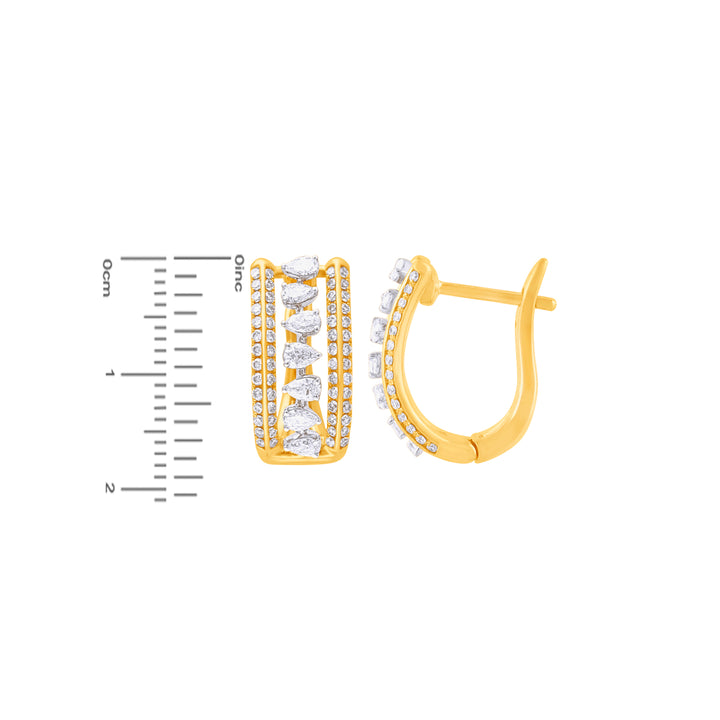 0.87Ct VVS/FG Diamond Clipon Earrings in 18K Gold