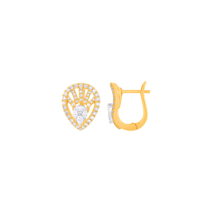 1.00Ct VVS/FG Diamond Clipon Earrings in 18K Gold