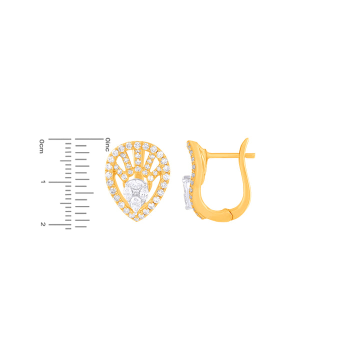 1.00Ct VVS/FG Diamond Clipon Earrings in 18K Gold