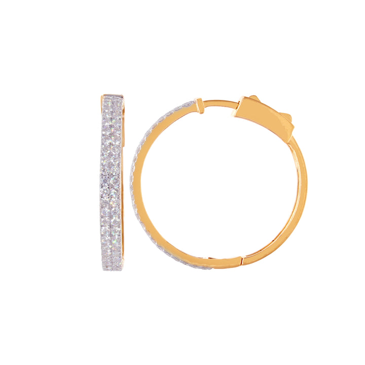 1.25Ct VVS/FG Diamond Bali/Hoops in 18K  Gold