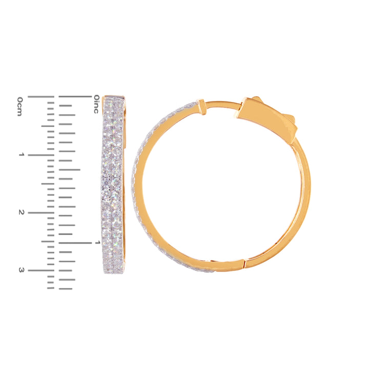 1.25Ct VVS/FG Diamond Bali/Hoops in 18K  Gold