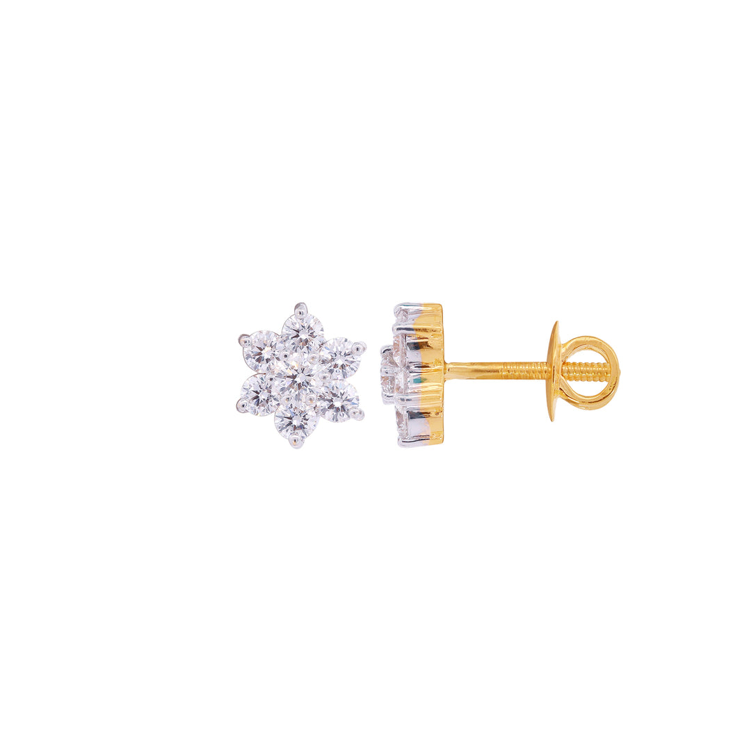1.34Ct VVS/FG Diamond Earrings in 18K Gold