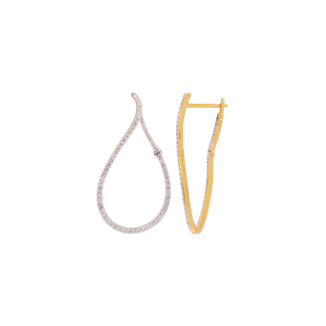 1.35Ct VVS/FG Diamond Clipon Earrings in 18K Gold