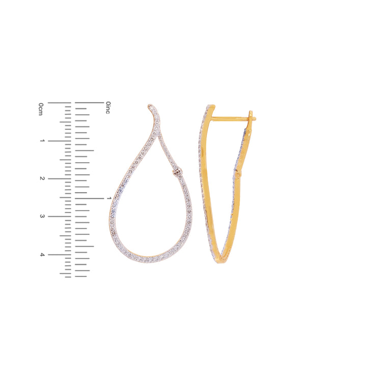 1.35Ct VVS/FG Diamond Clipon Earrings in 18K Gold