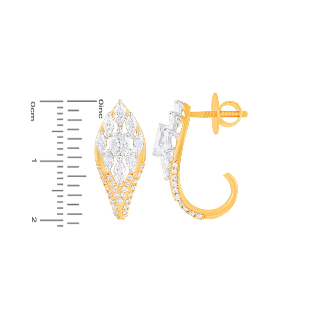 1.21Ct VVS/FG Diamond Earrings in 18K Gold