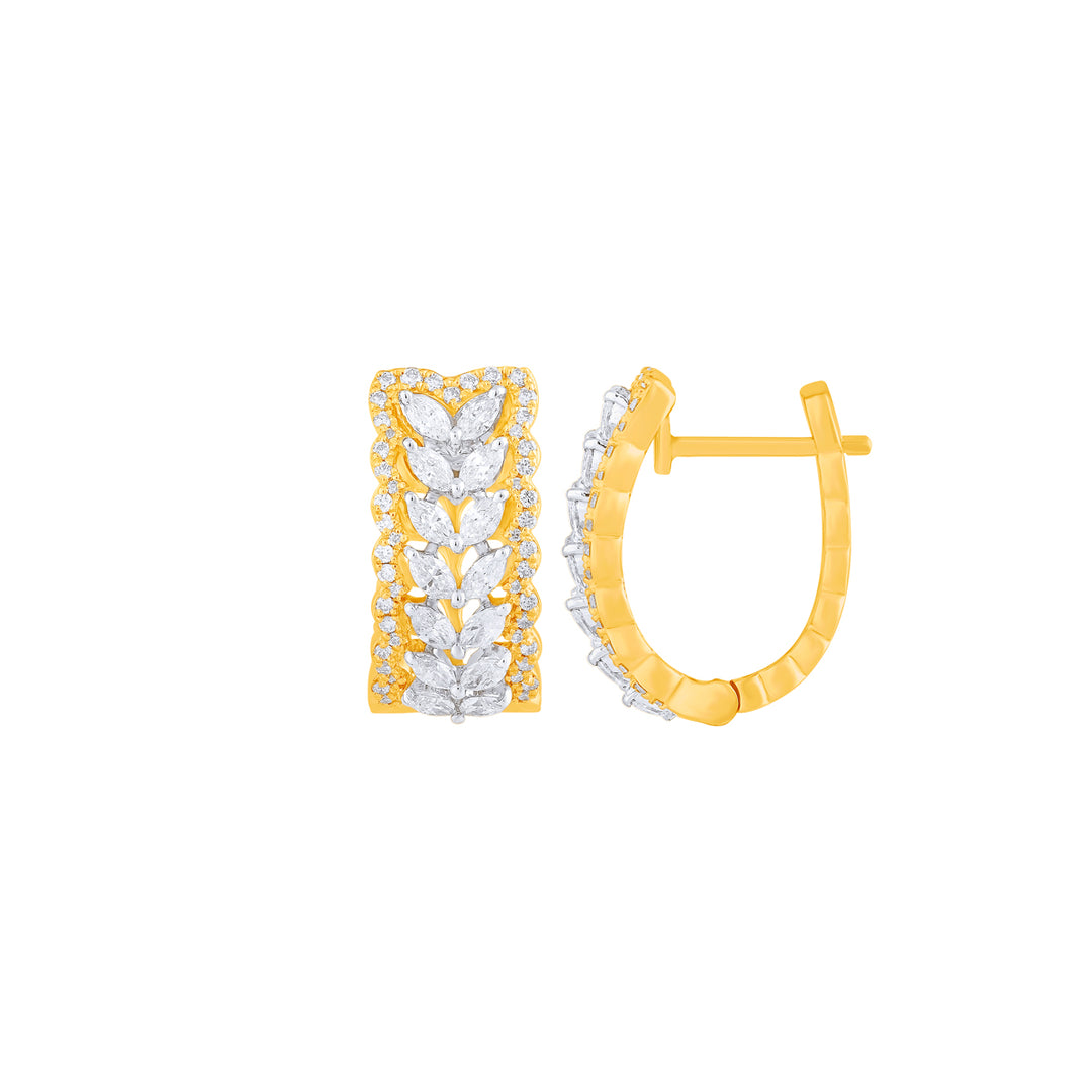 1.11Ct VVS/FG Diamond Clipon Earrings in 18K Gold