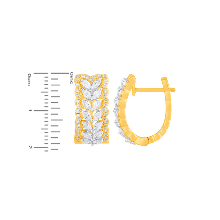 1.11Ct VVS/FG Diamond Clipon Earrings in 18K Gold