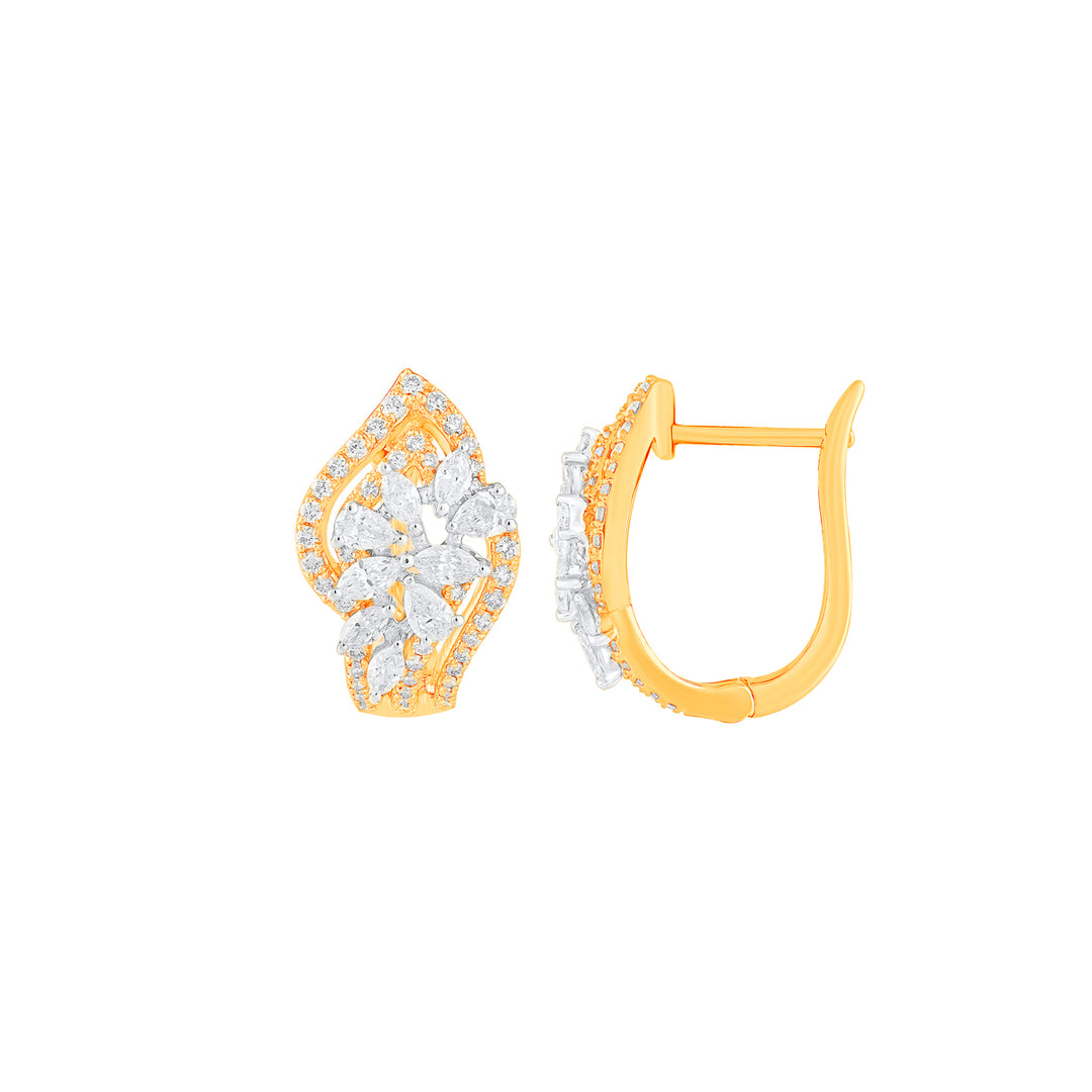 1.09Ct VVS/FG Diamond Clipon Earrings in 18K Gold