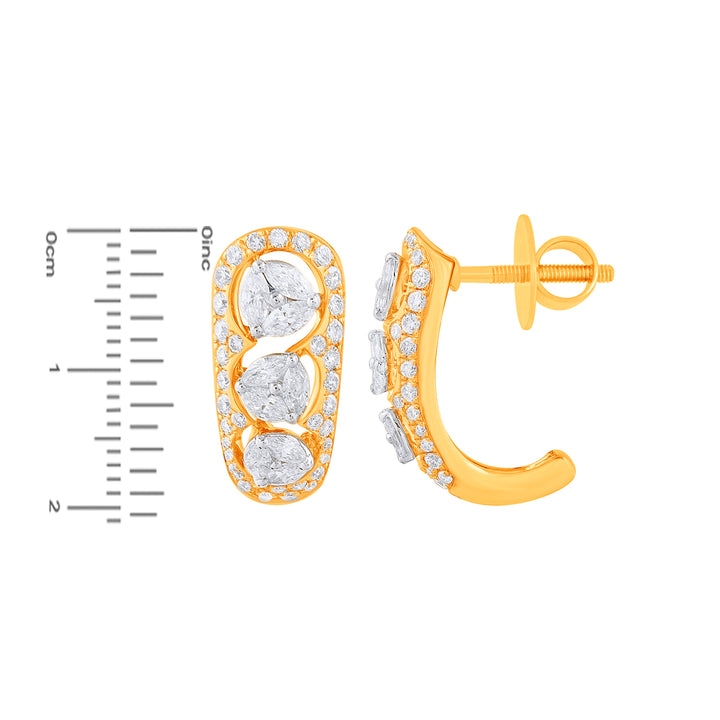 1.19Ct VVS/FG Diamond Earrings in 18K Gold