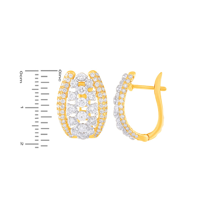 1.39Ct VVS/FG Diamond Earrings in 18K Gold