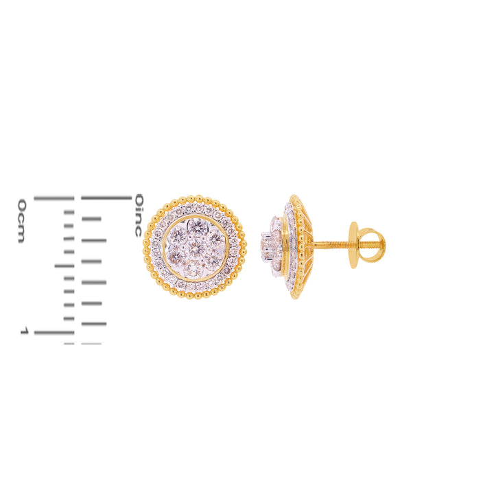 1.97Ct VS-SI/HI Diamond Earrings in 18K Gold