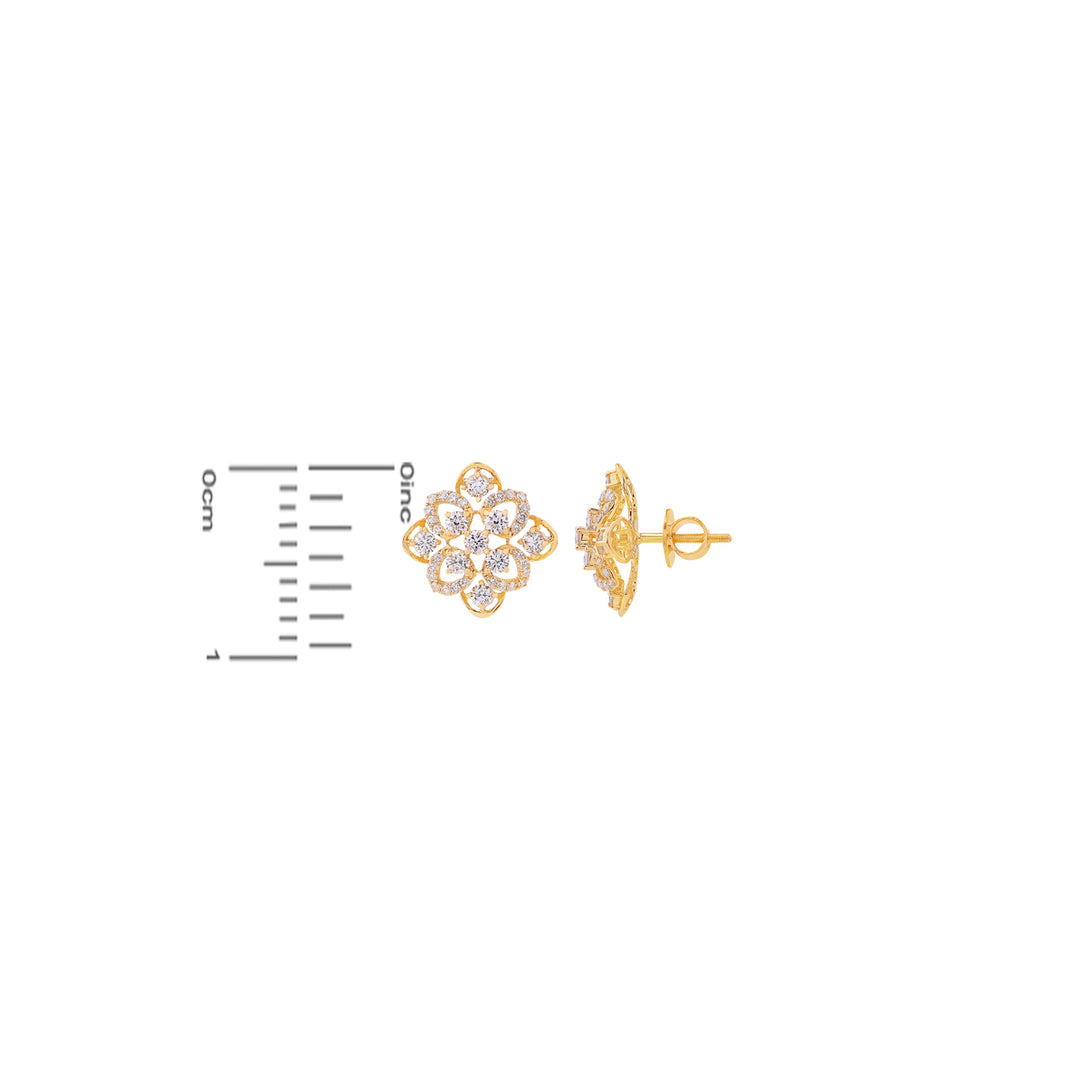 1.82Ct VVS/FG Diamond Earrings in 18K Gold
