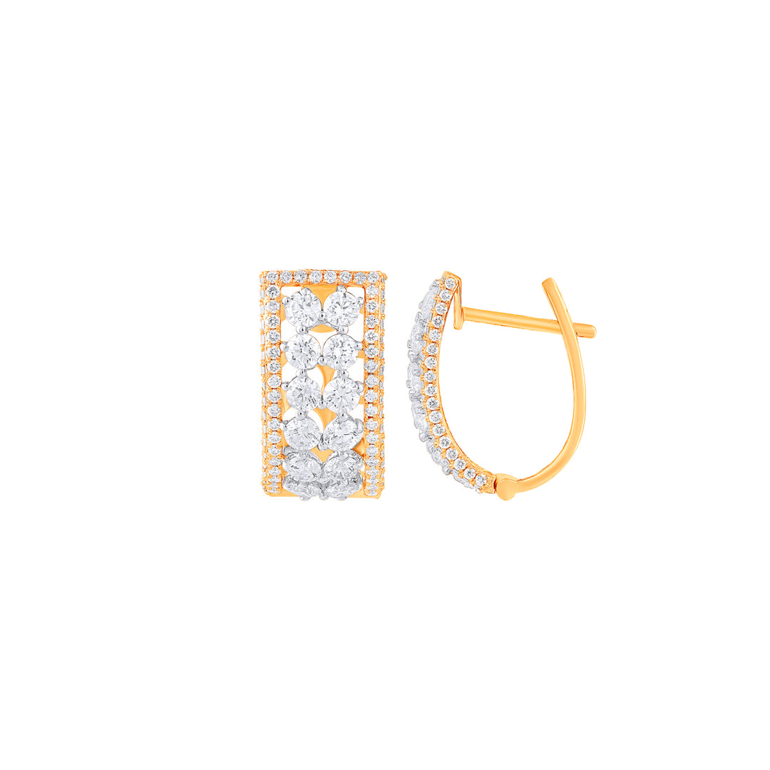 1.86Ct VVS/FG Diamond Clipon Earrings in 18K Gold