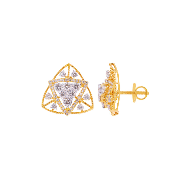 2.04Ct VS-SI/HI Diamond Earrings in 18K Gold
