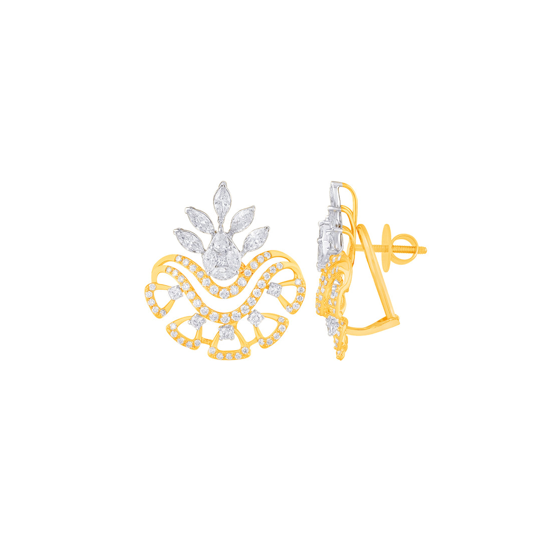 2.18Ct VVS/FG Diamond Earrings in 18K Gold