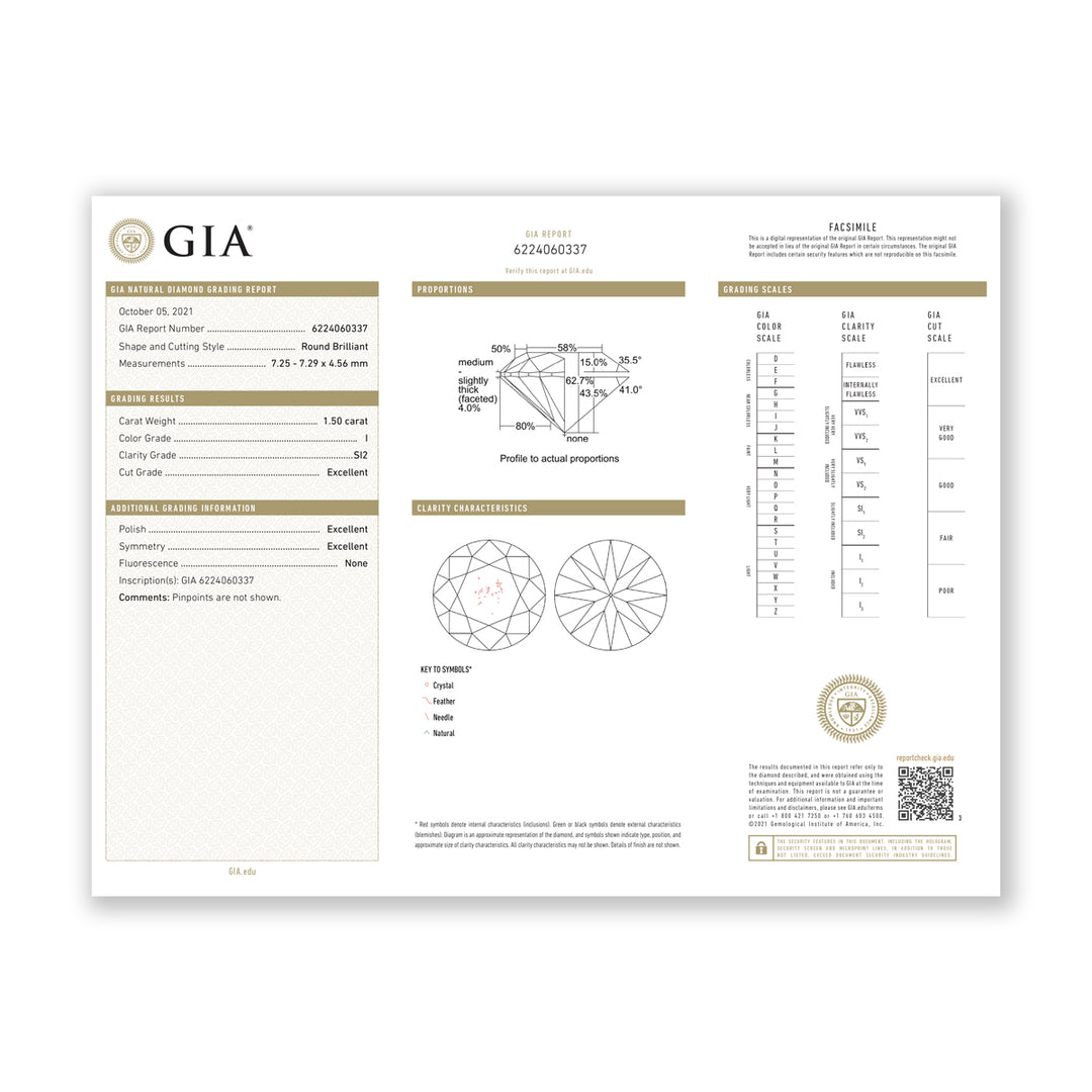 3.01CTW SI2/I GIA Certified Diamond Solitaire Earrings in 18K White Gold