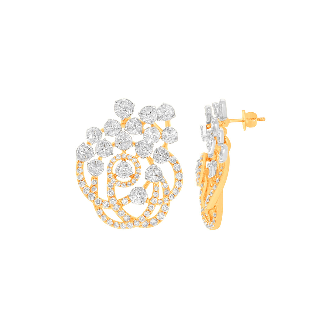 3.36Ct VVS/FG Diamond Earrings in 18K Gold