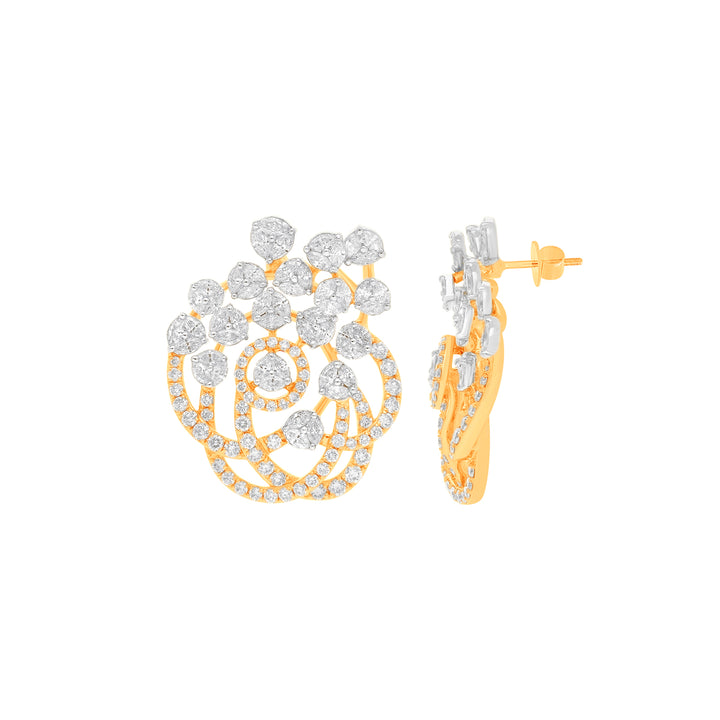 3.36Ct VVS/FG Diamond Earrings in 18K Gold