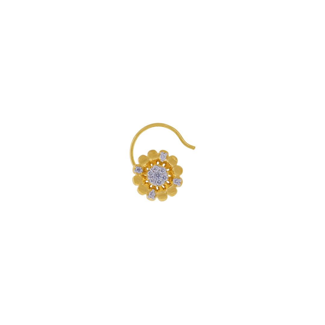 0.09Ct VVS/FG Diamond Nose Pin in 18K Gold