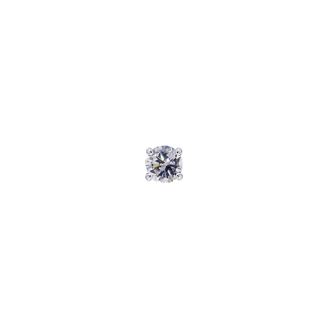 0.07Ct VVS1/F Solitaire Diamond Nose Pin in 18K White Gold