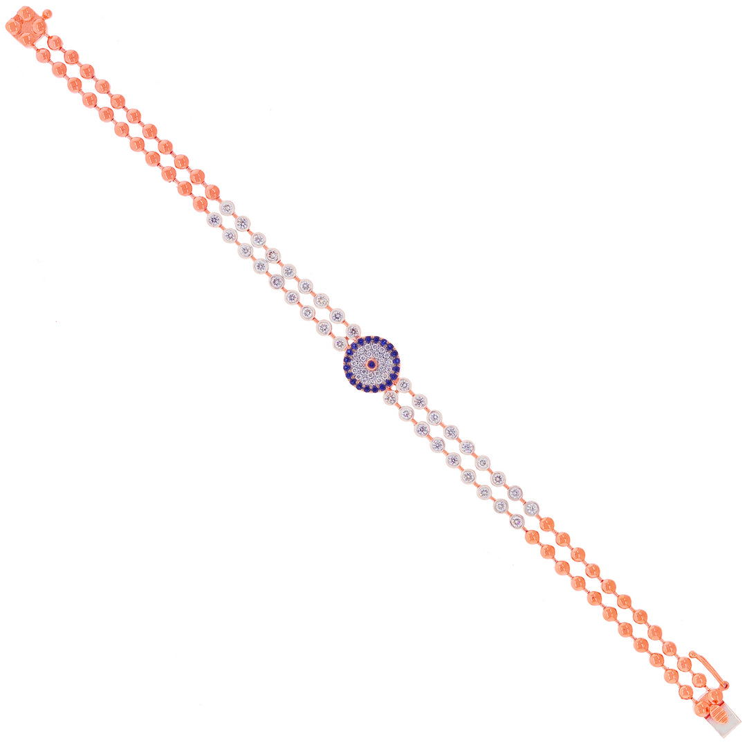 1.00Ct VVS/FG Diamond Bracelet in 18K Rose Gold