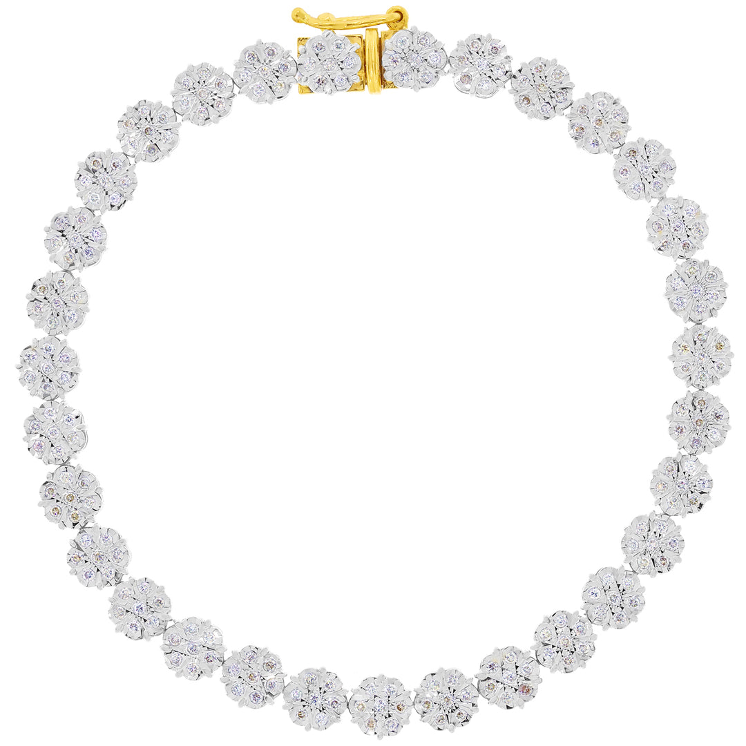 0.88Ct VVS/FG Diamond Bracelet in 18K Gold