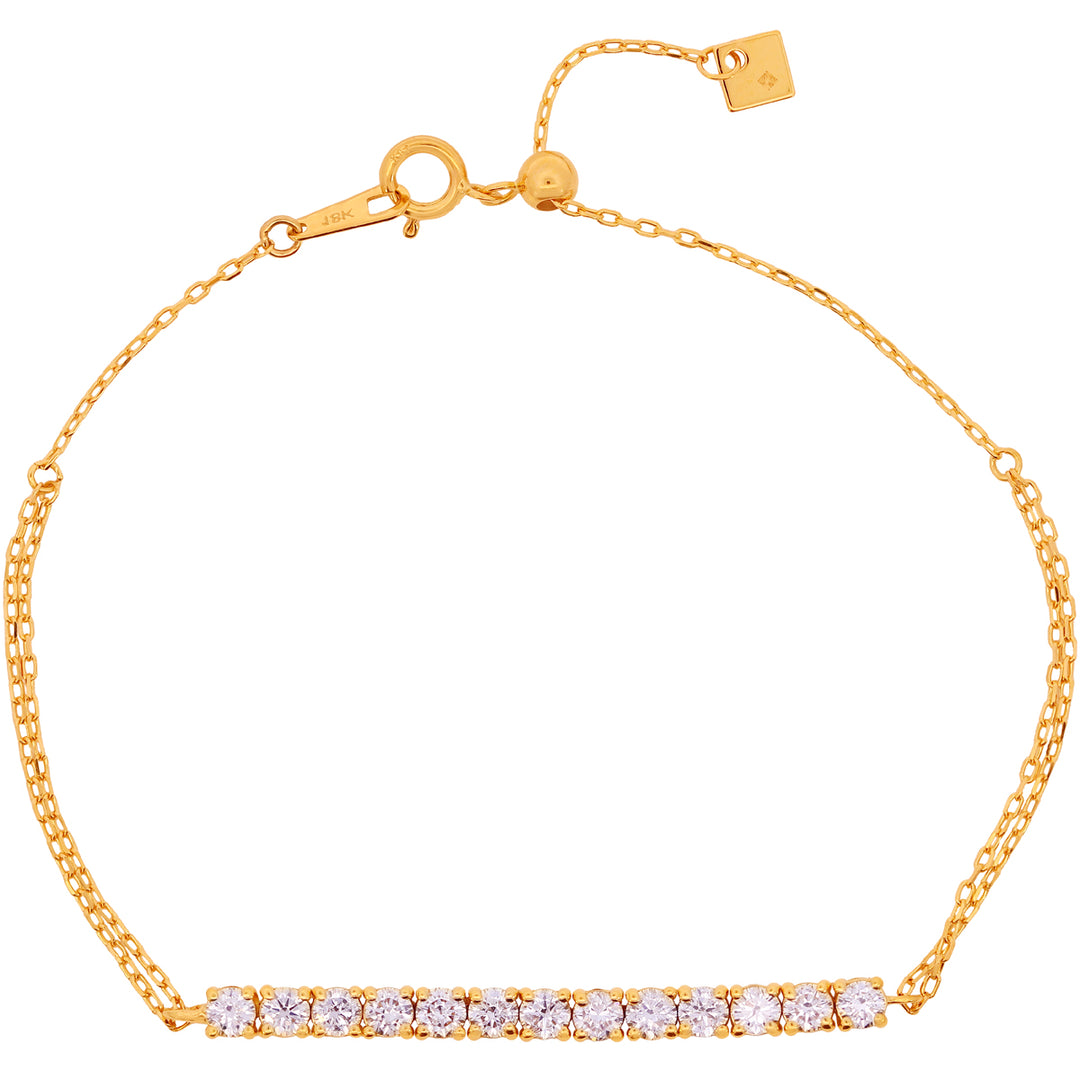 1.12Ct SI-GH Diamond Bracelet in 18K Gold