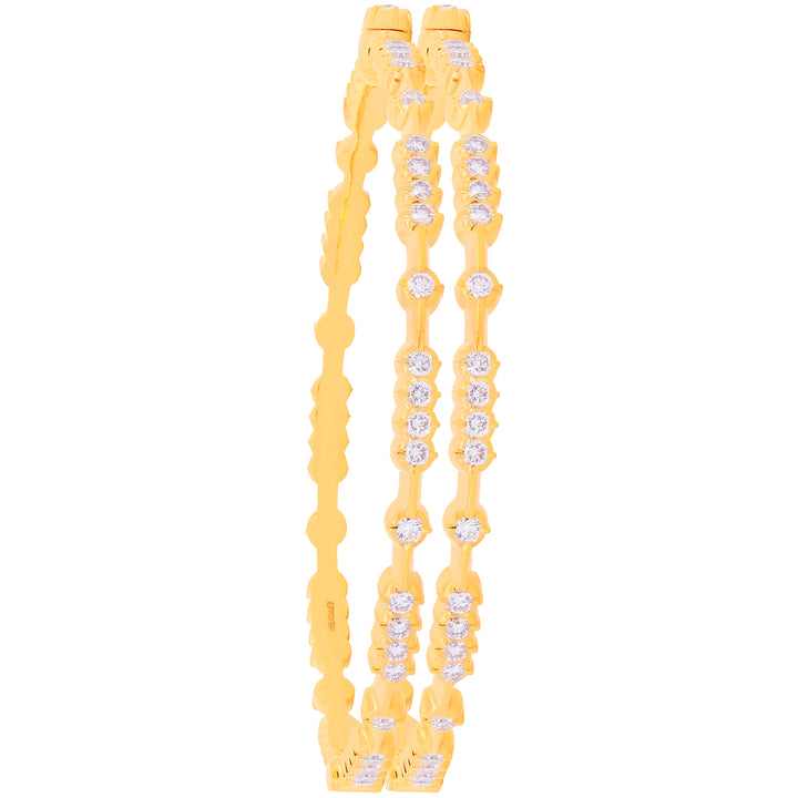 4.94Ct VVS/EF Diamond 2pcs Bangle in 22K Gold