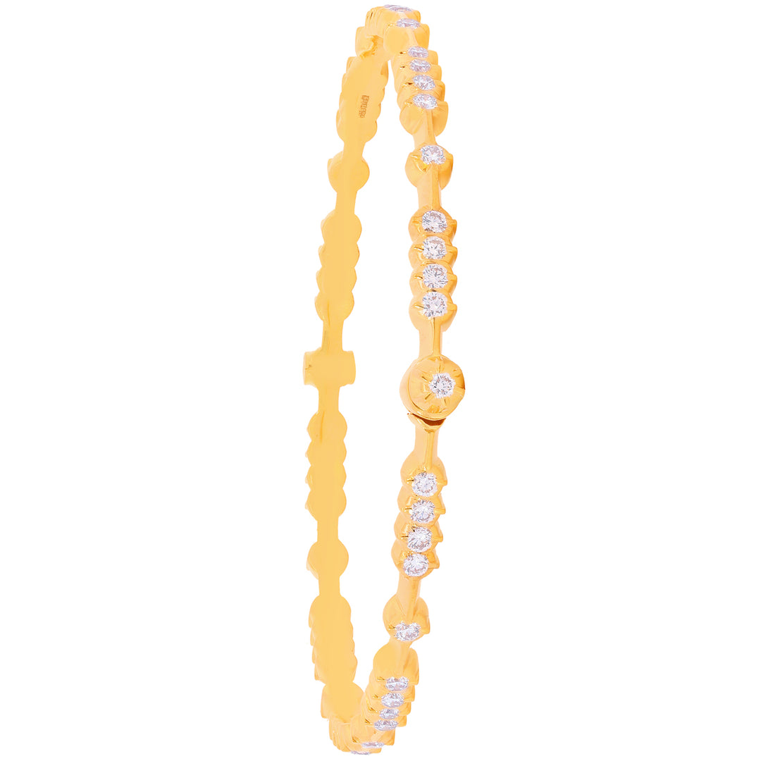 4.94Ct VVS/EF Diamond 2pcs Bangle in 22K Gold