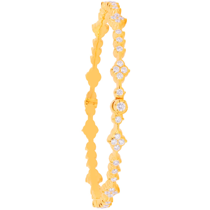 4.54Ct VVS/EF Diamond 2pcs Bangle in 22K Gold