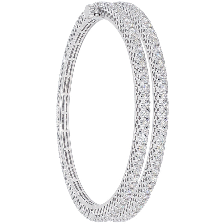 7.18Ct VVS/FG Diamond 2pcs Bangle in 18K White Gold