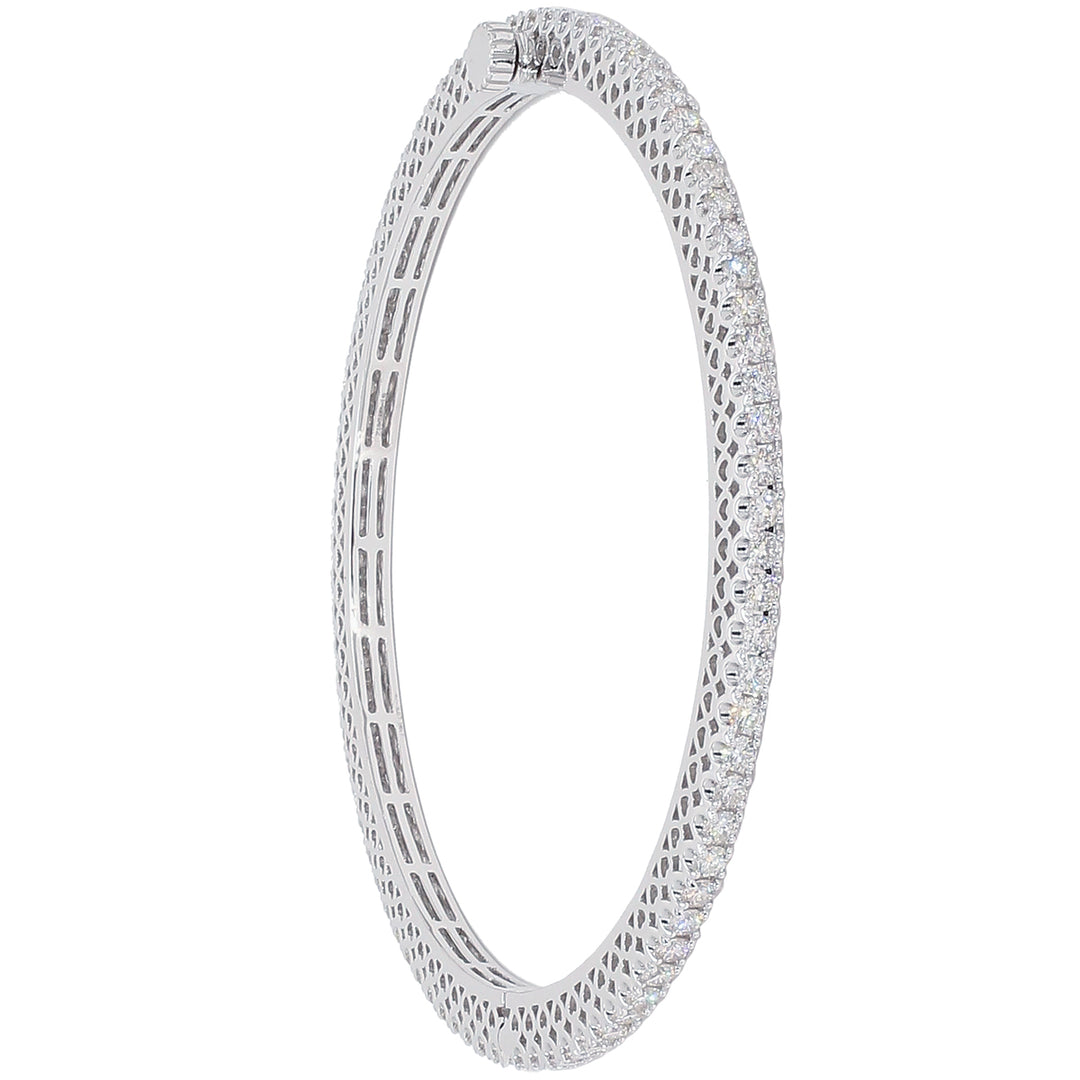 7.18Ct VVS/FG Diamond 2pcs Bangle in 18K White Gold