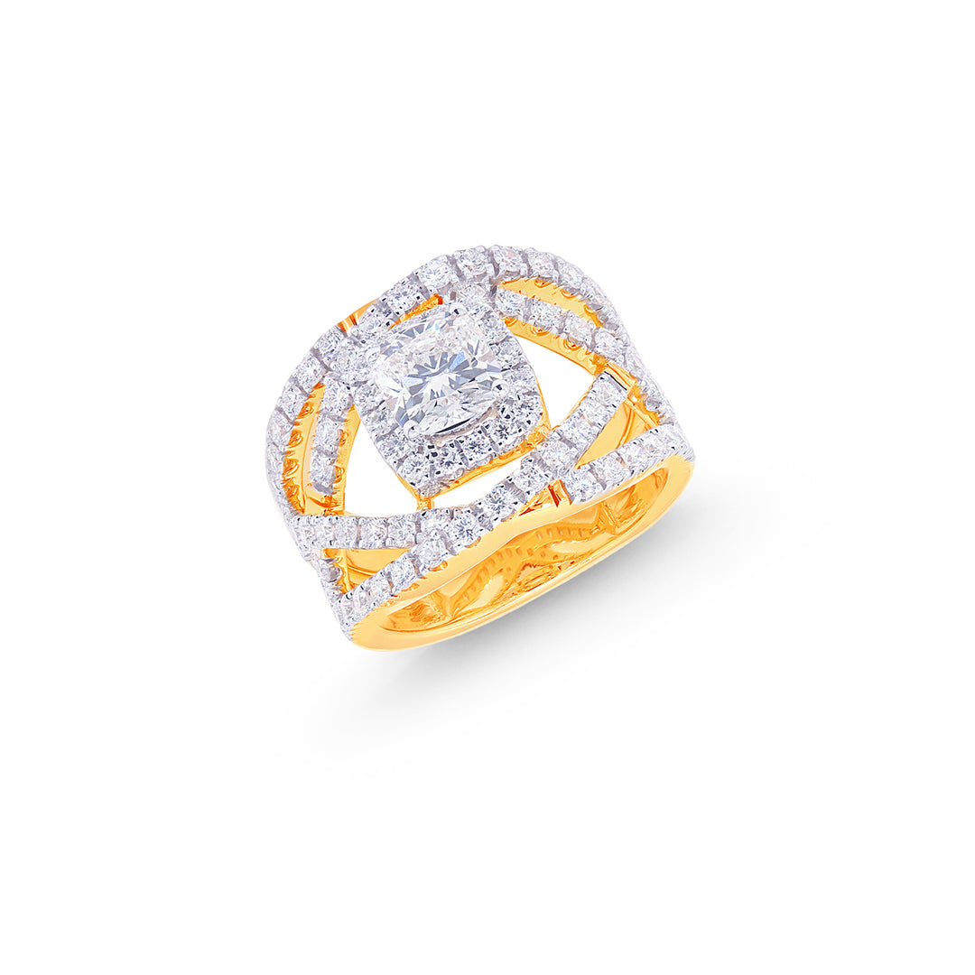 2.28CTW VVS2E IGI Certified Lab Grown Diamond Ring in 18K Gold