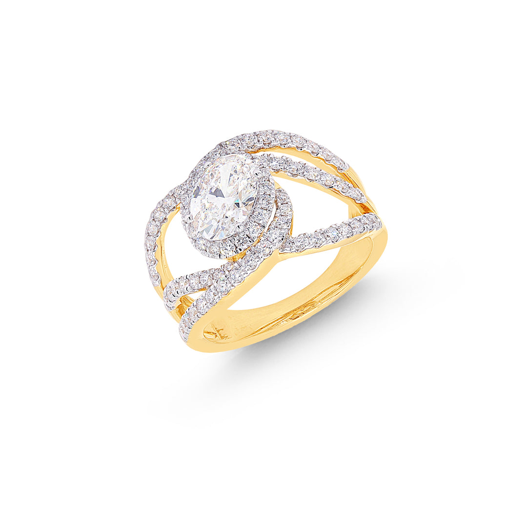 1.84CTW VVS2E IGI Certified Lab Grown Diamond Ring in 18K Gold
