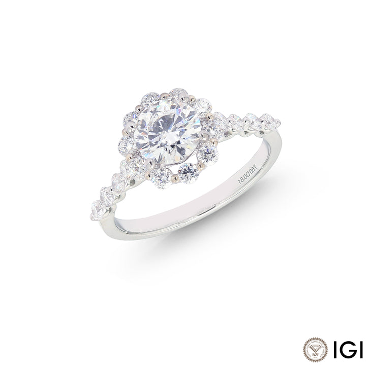 1.62CTW VVS1D IGI Certified Lab Grown Diamond Ring in 18K White Gold