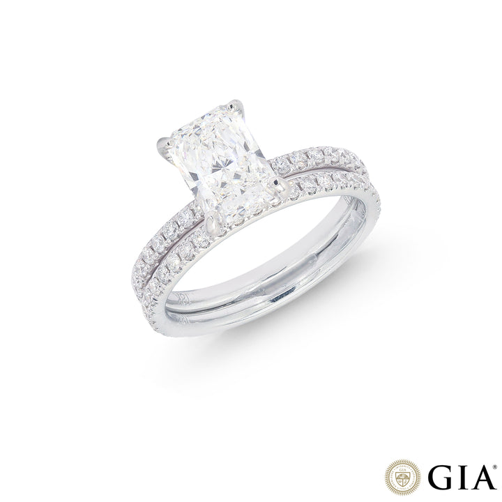 2.32CTW VVS1D GIA Certified Lab Grown Diamond Ring in 18K White Gold